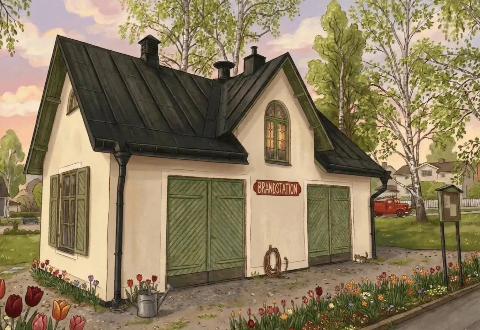 Illustration av Spruthuset i Duvbo